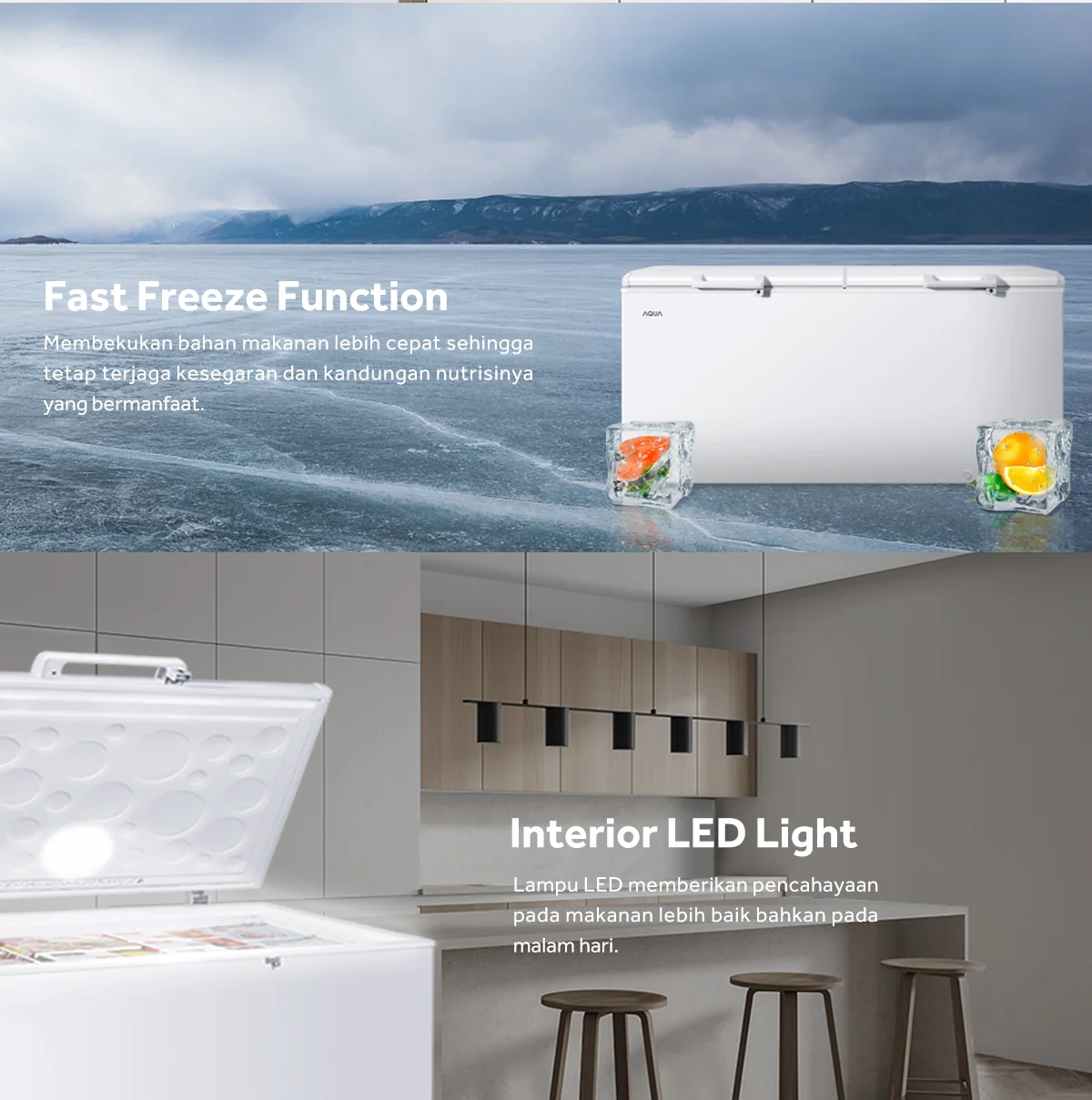 CHEST FREEZER AQUA Elektronik AQF-725EC